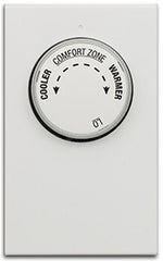 LUXPRO THERMOSTATS LV11-005 120/240v 2 Wire Heat Only Line Voltage Vertical Mount Thermostat Mercury Free 22 Amps Replaces LV1-1042 & LV1 & LV11-005 Reads "Cooler/Comfort Zone/ And Warmer" | Midwest Supply Us