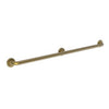 990-3942/10 | Grab Bar East Linear 42 Inch 3 Post Round Plate Satin Bronze PVD ADA Wall Mount Brass | Newport Brass