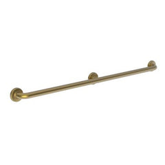 Newport Brass 990-3942/10 Grab Bar East Linear 42 Inch 3 Post Round Plate Satin Bronze PVD ADA Wall Mount Brass | Midwest Supply Us