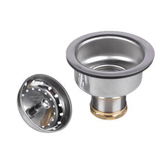 Dearborn Plastic 18BN Basket Strainer with Brass Nut Chrome Stainless Steel | Midwest Supply Us