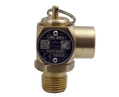 Conbraco 13512B15 Brass Safety Relief Valve with Plain Brass Finish 15 psig 1/2" (MNPT x FNPT) | Midwest Supply Us
