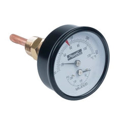 Raypak 007205F Gauge Temperature and Pressure 0 to 90 Pounds per Square Inch 70 to 250 Degrees Fahrenheit 1/2 Inch Bottom | Midwest Supply Us