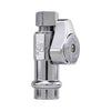 G2CP14X C1 | Straight Stop Valve 1/2 x 3/8 Inch Brass Chrome Quarter Turn Press Connect x OD Compression | Brasscraft