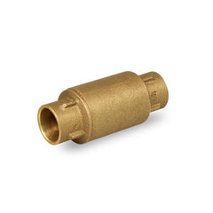 Everflow 150C100-NL 1" Sweat Inline Check Valve Spring Loaded, Brass, Lead Free | Midwest Supply Us