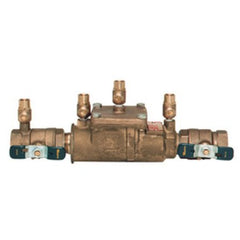 Watts 1/2007-QT-FZ Backflow Preventer 007 1/2 Inch Bronze Quarter Turn Dual Check 007QT-12 175 Pounds per Square Inch 33 to 180 Degrees Fahrenheit | Midwest Supply Us
