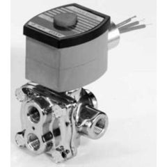 ASCO EF8342G001AC120/60D Solenoid Valve 8342 Brass 1/4" NPT 4 Way Single Solenoid 120AC Nitrile Rubber | Midwest Supply Us