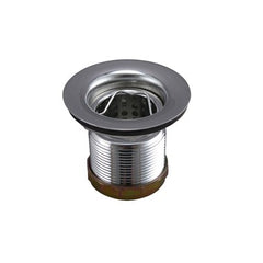 Dearborn Plastic 3785AT Basket Strainer Duo-Mount Long Chrome 2 Inch Stainless Steel with Tailpiece for Bar Sinks | Midwest Supply Us