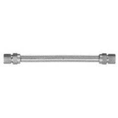 Dormont 10-2222-12 Gas Connector SuprSafe 10 3/8x12" Female Stainless Steel | Midwest Supply Us