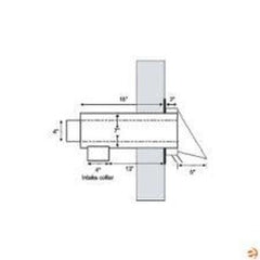 Buderus FT4 Concentric Termination Pipe in Pipe 4 Inch for G125BE Series Boiler | Midwest Supply Us