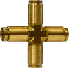 20142 | 1/4 P-I CROSS, Brass Fittings, Brass Push In Fittings, Push-in cross | Midland Metal Mfg.