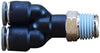 20189C | 3/8 X 3/8 (P-IN X MIP SWIVEL COMPOSITE Y), Brass Fittings, Composite Body Push In Fittings, Swivel Y Connector | Midland Metal Mfg.