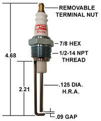 Crown Engineering CA474 IGNITER/REPLACES I-64-7 | Midwest Supply Us