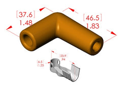 Crown Engineering 50744 SILICONE BOOT-90 DEGREE/ORANGE W/TERMINAL | Midwest Supply Us
