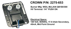 Crown Engineering 2275-653 WEIL-McLAIN TRANS INGNITOR QB | Midwest Supply Us
