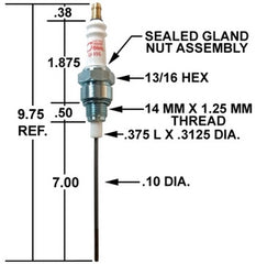 Crown Engineering CA498 IGNITER/I-33-6 W/7" TIP | Midwest Supply Us