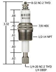 Crown Engineering WCC-1112 AUBURN LIQUID LEVEL PLUG | Midwest Supply Us