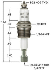 Crown Engineering WCC-1112KH AUBURN LIQUID LEVEL PLUG | Midwest Supply Us