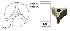 Crown Engineering 17415 SPIDER INSULATOR 19/32" OD X 1/8" ID | Midwest Supply Us