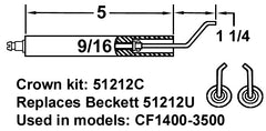 Crown Engineering 51212C BECKETT ELECTR. KIT CF 1400/3500 | Midwest Supply Us