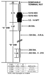 Crown Engineering CA306 IGNITER/IP-16-EI-SP 24" OAL | Midwest Supply Us
