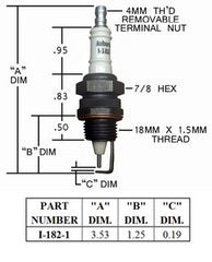 Crown Engineering I-182-1 AUBURN IGNITER  | Midwest Supply Us