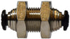 20732N | 4MM P-I BULKHEAD UNION N-PLTD, Brass Fittings, Nickel Plated Push In Fittings, METRIC BULKHEAD | Midland Metal Mfg.
