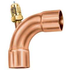 J/B Industries SAE Fittings A31164 Elbow 90 Degree with Access Valve 7/8 Inch Outside Diameter Size Copper | Midwest Supply Us