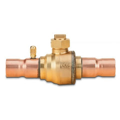 Superior Refrigeration Products 586WAS-10ST Ball Valve Integra-Seal WAS 5/8" ODS Forged Brass Welded with Access Fitting Teflon Full | Midwest Supply Us