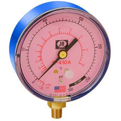 J/B Industries SAE Fittings M2-410 Pressure Gauge Compound 2-1/2 Inch 1/8 Inch MPT Stem Mount Dry Steel | Midwest Supply Us