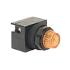 22FVL24LW-XPLAR | 22FVL24LW-XPLAR - 22MM PILOT LIGHT 24V WHITE, AMBER LENS | C3 Controls