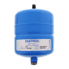 Amtrol 537 Shock Suppressor Diatrol 0.75 Gallon 150 Pounds per Square Inch 3/4" NPT PDI WH-201 40 Pounds Per Square Inch Gauge 200 Degrees Fahrenheit Heavy Duty Butyl Steel for Residential Plumbing Fixtures | Midwest Supply Us