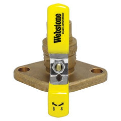 Webstone 50404 Ball Valve Isolator Uni-Flange Brass 1 Inch Sweat x Flange with Adjustable Packing Gland/Nuts/Bolts Lever PTFE Full Port | Midwest Supply Us