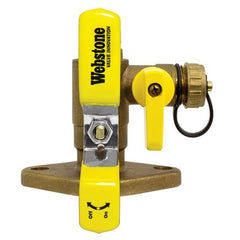 Webstone 50414 Ball Valve Isolator Brass 1" SweatxFlange with Drain PTFE Full Port | Midwest Supply Us