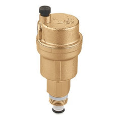 Hydronic Caleffi 502710A Air Vent RoboCal Automatic with Check Valve 1/8 Inch Brass Male NPT 150 Pounds per Square Inch | Midwest Supply Us