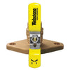 40406 | Ball Valve Isolator Uni-Flange 1-1/2 Inch Iron Pipe Size Brass Full Port 600 WOG PTFE with Bonus Wing Style T-Handle Nuts and Bolts for Residential Commercial or Industrial Use with Water or Glycol Mi | Webstone