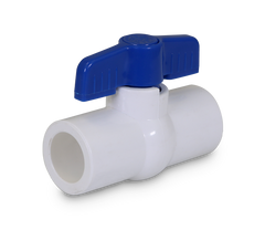 Everflow 265S012 EVERFLOW 1/2" SCH. 40 PVC SOLVENT BALL VALVE WHITE NSF APPROVED 150 PSI @ 73 DEG. F. | Midwest Supply Us