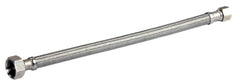 Everflow 27124-NL EVERFLOW 27124-NL 24" SS BRAIDED 1/2" IPS X 3/8 COMP FAUCET SUPPLY LEAD FREE | Midwest Supply Us