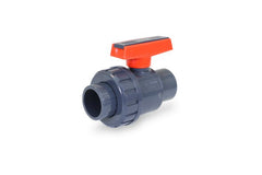 Everflow 275S114 1-1/4" PVC SOLVENT HALF UNION BALL VALVE GRAY (NOT FOR POTABLE WATER) | Midwest Supply Us