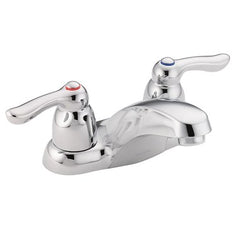 Moen 8915 Lavatory Faucet M-Bition Centerset 4 Inch Spread 2 Lever ADA Chrome 1.2 Gallons per Minute Low Arc | Midwest Supply Us