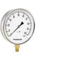 Ashcroft EA14D Pressure Gauge Weksler 160PSI 4-1/2" Diameter 1/4" NPT Bottom Bourdon Tube Stem Mount | Midwest Supply Us