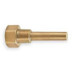 Ashcroft G1E3D2 Thermowell Weksler 3/4" 2-1/2" Brass Straight 3-1/2" NPT | Midwest Supply Us