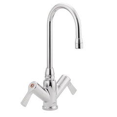 Moen 8113 Laboratory Faucet M-Dura 2 Lever ADA Chrome Gooseneck 2.2 Gallons per Minute | Midwest Supply Us