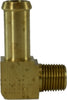 38864 | 5/16 X 1/4 MALE 90 FUEL HOSE, Brass Fittings, Hose Barb, 90 Degree Male Barbed Elbow | Midland Metal Mfg.