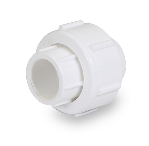 Everflow 395CU112 1-1/2" SCH. 40 PVC SOLVENT UNION WHITE NSF APPROVED | Midwest Supply Us
