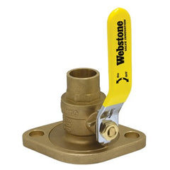 Webstone 51404 Ball Valve Isolator Uni-Flange Brass 1" SweatxRotating Flange PTFE Full Port | Midwest Supply Us