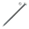 HW8X2ZWT | Hex Screw Zip-In Slotted 8 x 2 Inch White 250 Pack Steel for Sheet Metal | Malco Tools