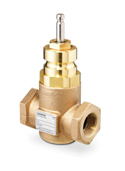 Siemens Building Technology 599-03164 Flowrite 1/2" 2-Way Valve, NO, 2.5 Cv, Equal Percent, Brass Trim, FxF, ANSI 250 | Midwest Supply Us