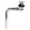 7760W-1 | Grid Drain 1-1/4 Inch Polished Chrome Offset 17 Gauge Brass | Dearborn Plastic