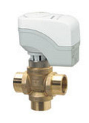 Siemens Building Technology 245-00232 Zone valve, 3-way, 3/4", 4.1 Cv, NPT w/ 24Vac 0-10Vdc NSR actuator | Midwest Supply Us