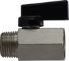 46930 | 1/8 ECONOMY MXF CHROME PLATE MINI VLV, Brass Fittings, Miniature Ball Valves, Male x Female Economy Mini Ball Valve | Midland Metal Mfg.